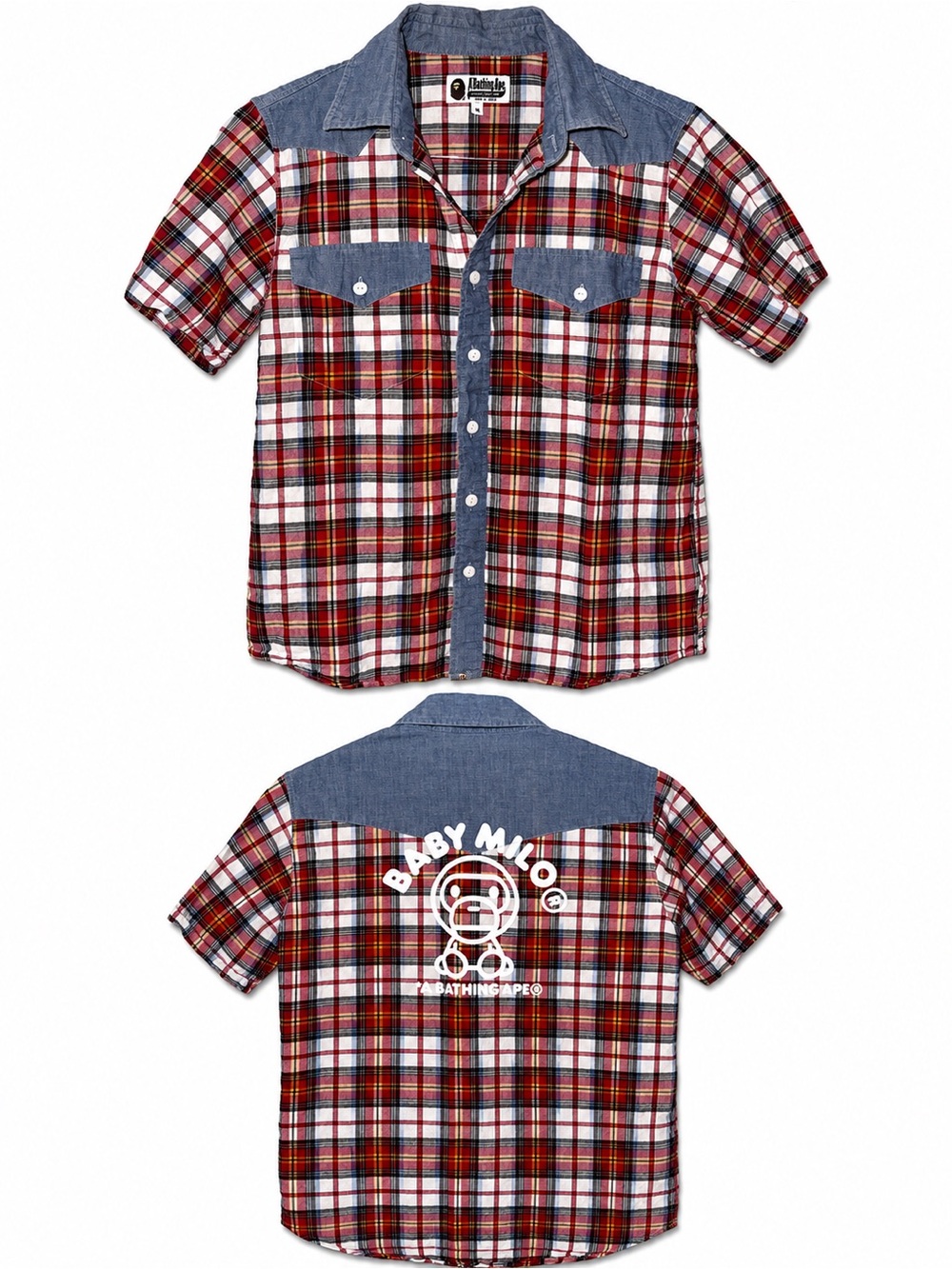 Bape Baby Milo Gingham Button Up